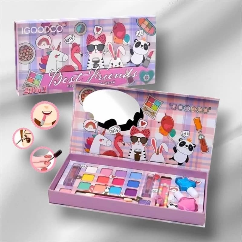 Kit de Maquiagem Completo Gatinho - Colorido e Divertido Brinquedo Menina