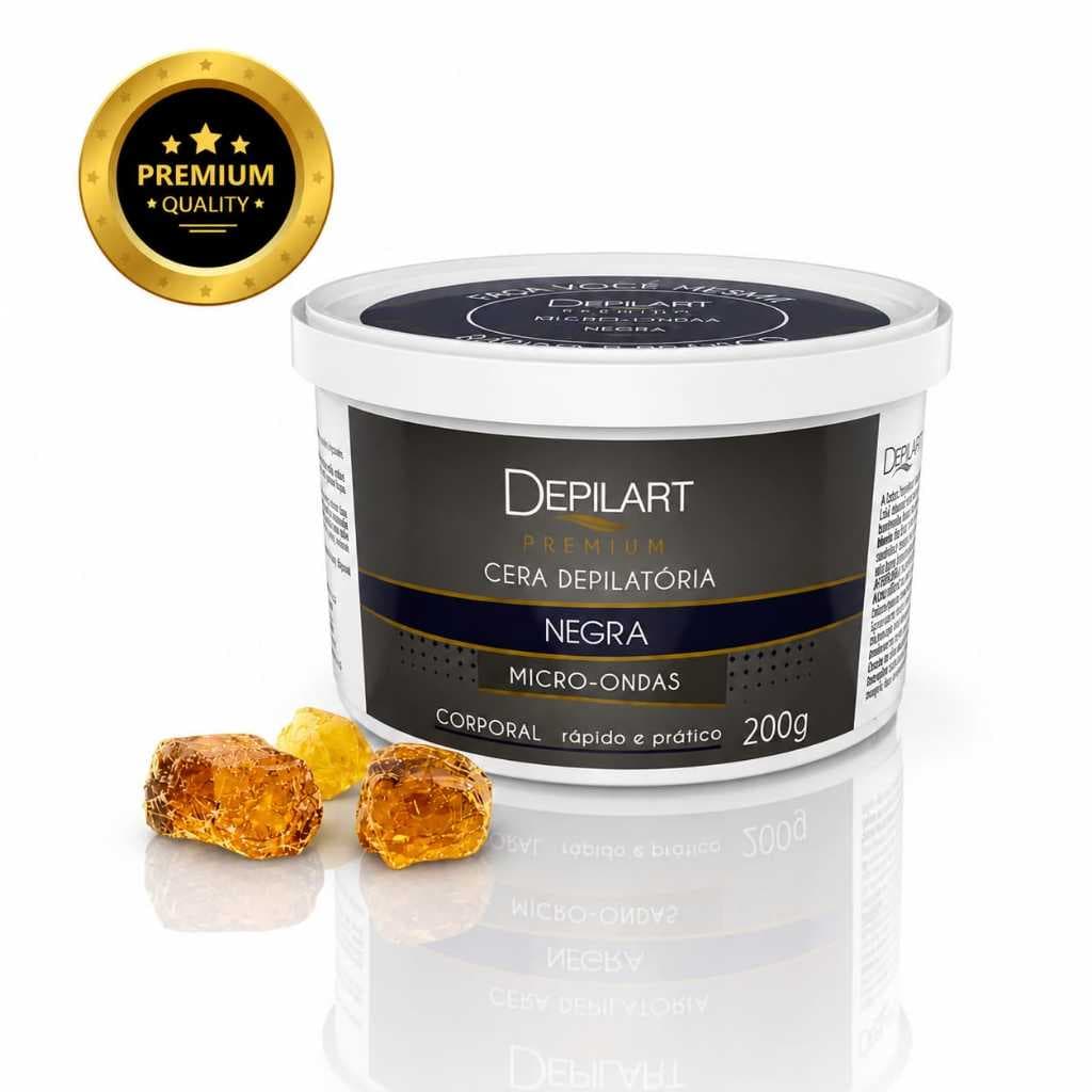 Cera Depilatória Premium Negra Depilart 200g Micro-ondas Corporal