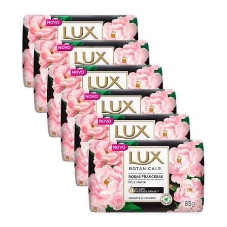Pack 6 unidades Lux Sabonete em Barra Botanicals Rosas Francesas 85g