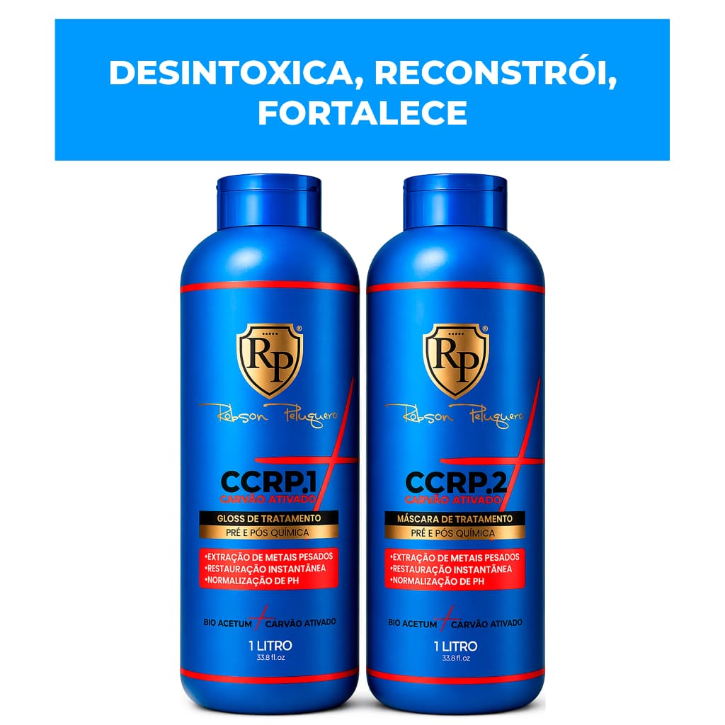 Kit CCRP Carvão Ativado 1 Litro Robson Peluquero