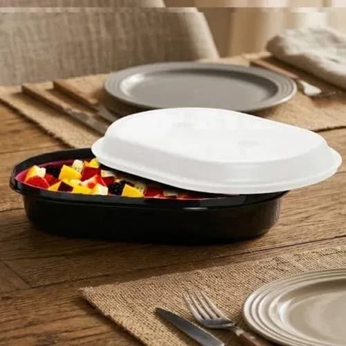 Tupperware Travessa Oval Actualité 2 litros Preta