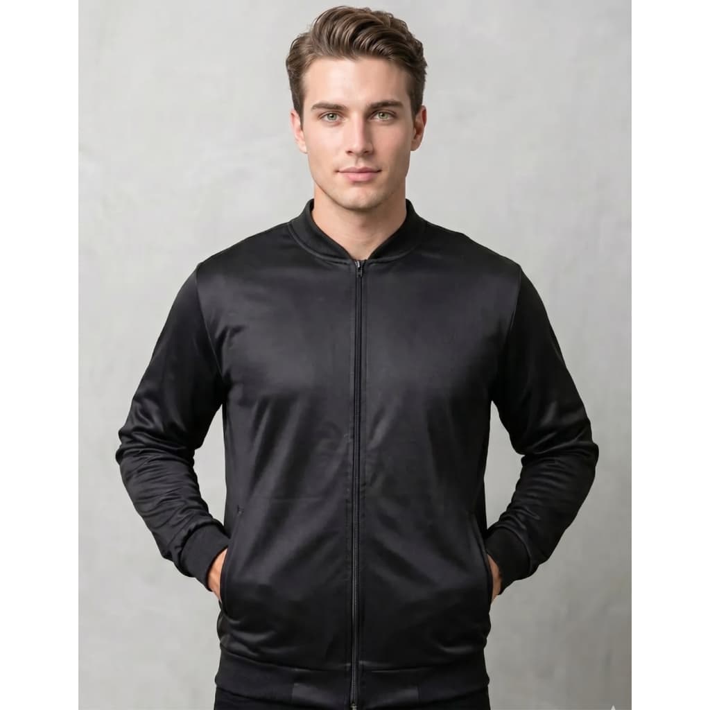 Jaqueta Masculina Bomber Chimpa Com Zíper E Bolsos
