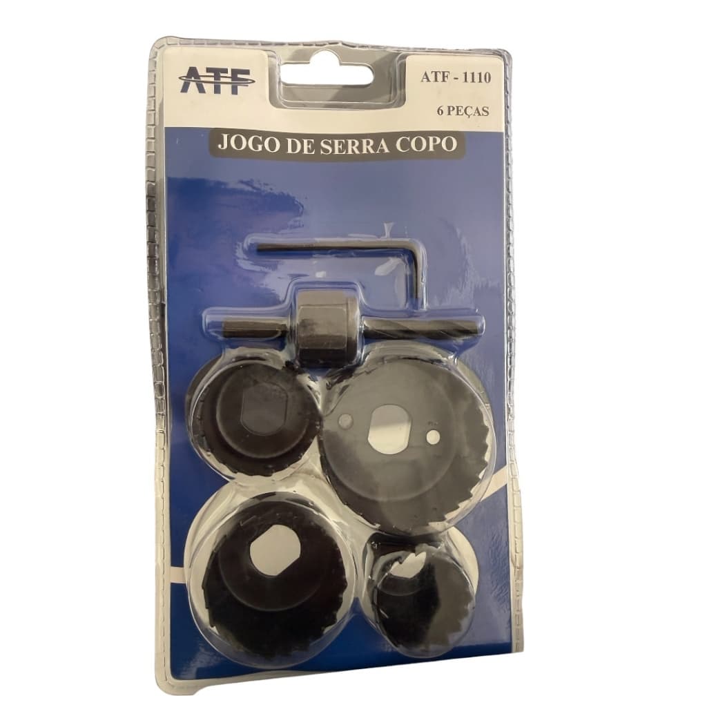 Jogo Serra Copo 6 Peças 32mm A 54mm P/ Madeira Gesso Pvc Serve em Furadeiras