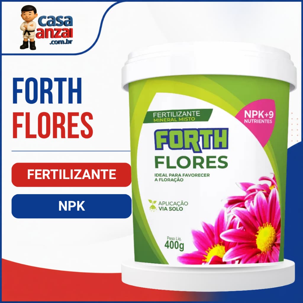 Adubo Flores NPK +9 Nutrientes FORTH Nutrição e Floração Intensa