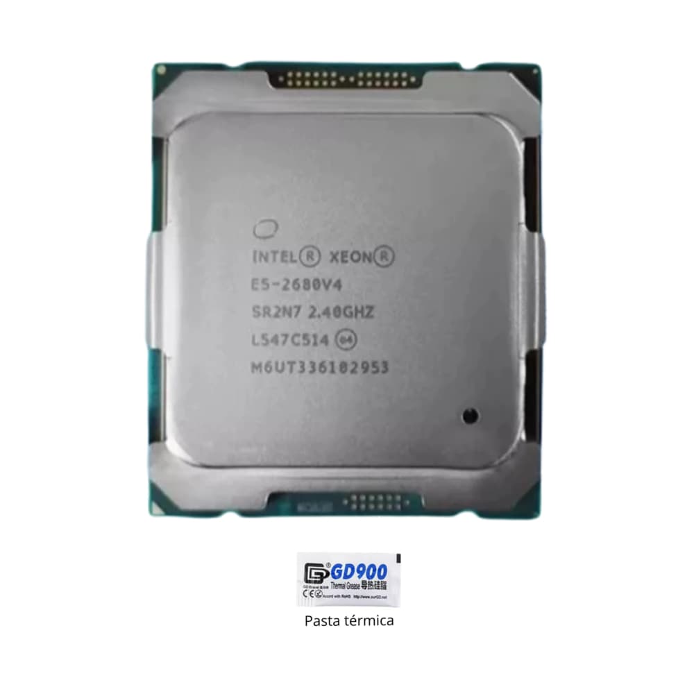 Processador Intel Xeon E5 2680 v4 - 14 núcleos 28 threads 3.3 GHz Turbo LGA2011-3 com pasta térmica