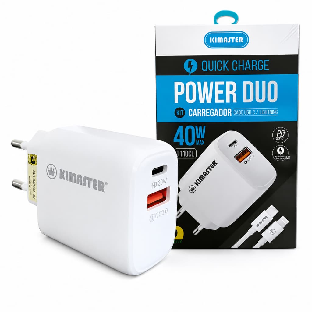 Carregador Lightning Turbo  40W  Kimaster