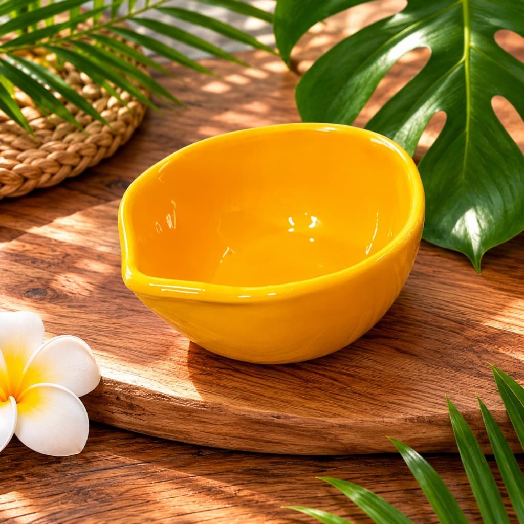 Bowl Tigela Cumbuca Limão Siciliano Decorado Esmaltado Feito a Mão 200ml