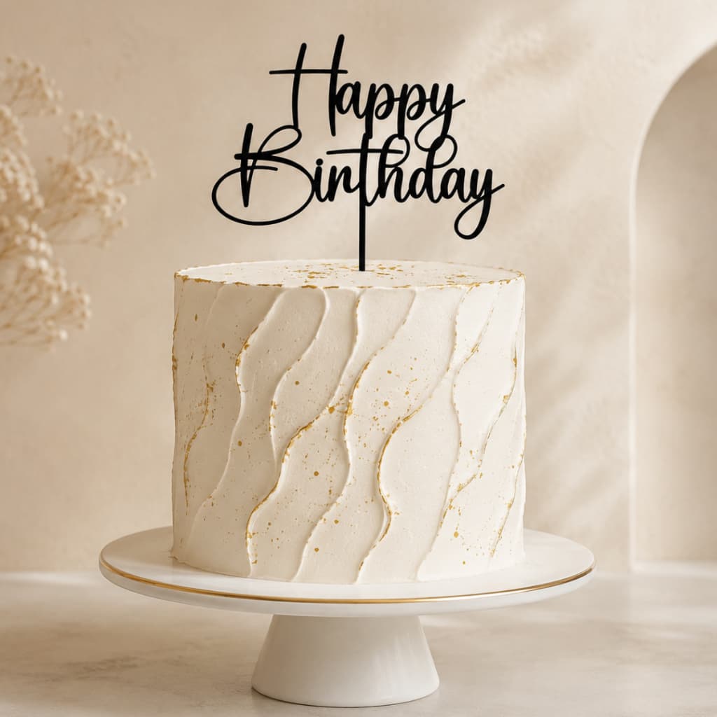 Aplique Para Bolo Topo de Bolo Happy Birthday Topper Aniversário Festa Comemoração Personalizado