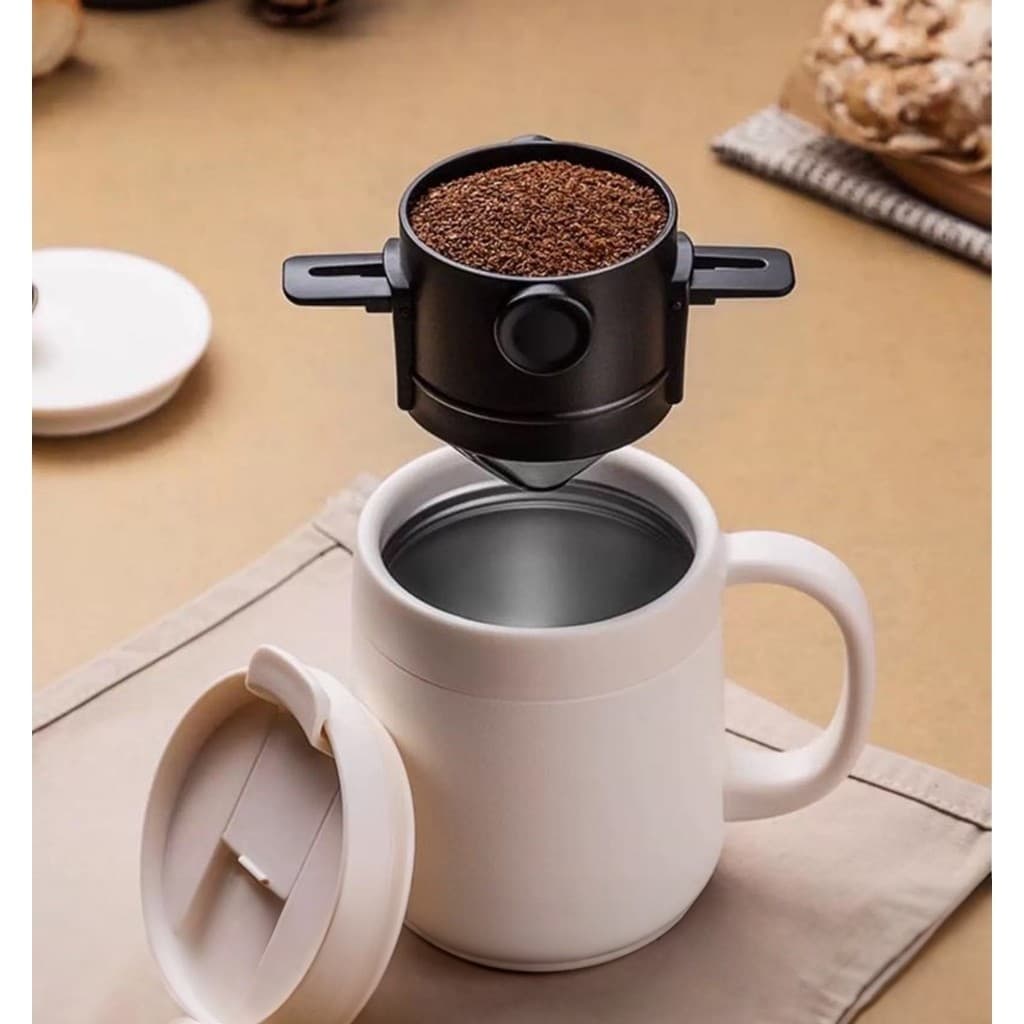 Coador Inox Dobrável – Faça Café Fresco Sem Gastar com Filtros de Papel
