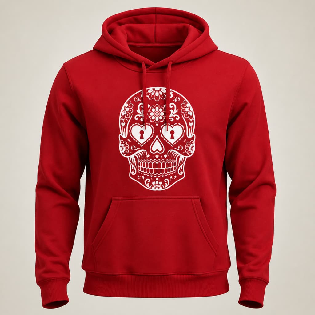 Moletom Canguru Masculino Caveira Mexicana Skull Estampado Com Capuz