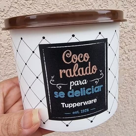 TUPPERWARE ORIGINAL  - COCO RALADO BISTRÔ 500ML  - POTE PARA ARMAZENAR COCO RALADO