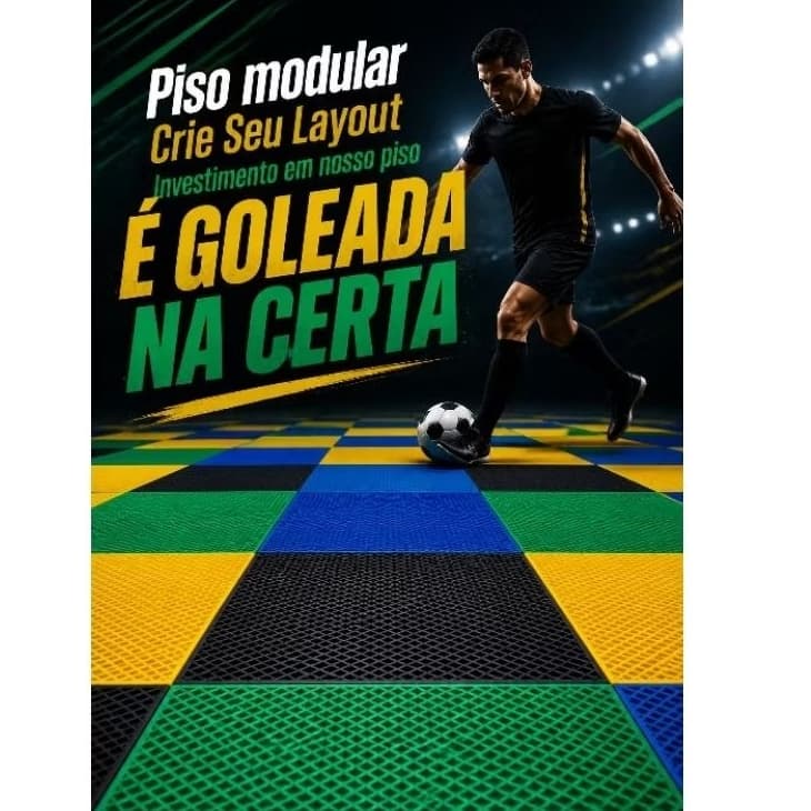 Estrado Kit 80 Piso Modular Automotivo 6,20m2 Preto 30x30