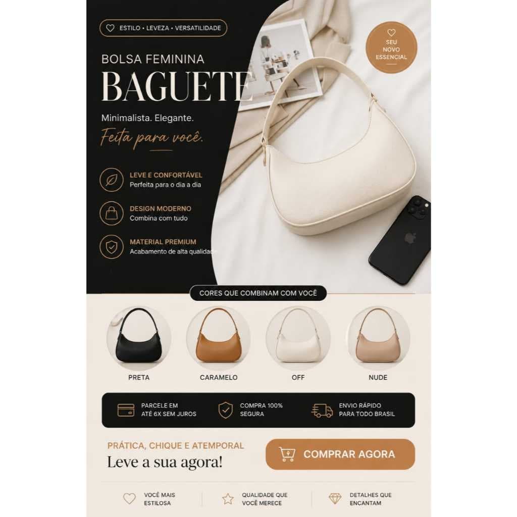 Bolsa baguete