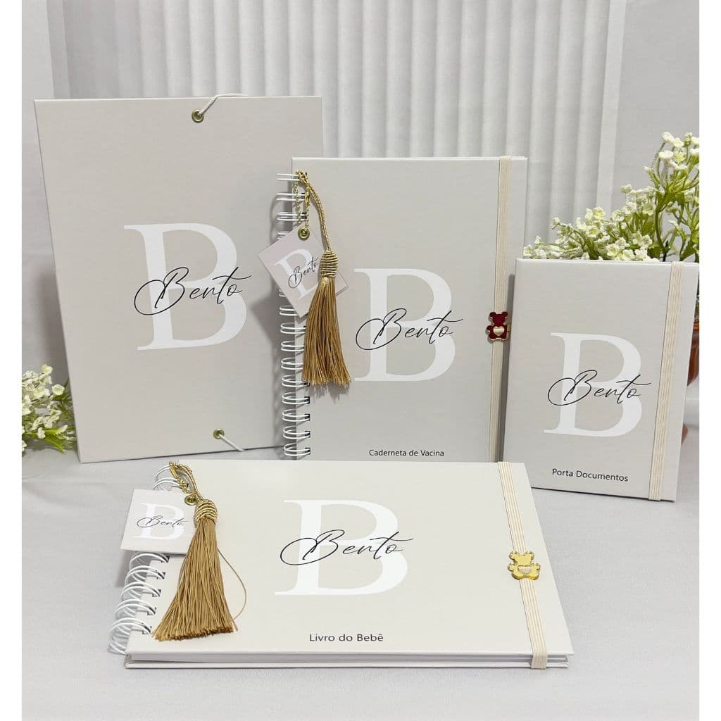 Caderneta de Vacina + Livro do bebê + porta doc + Pasta / personalizada com nome e qualquer tema