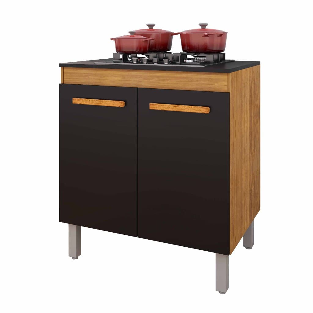 Balcão Para Cooktop 4 e 5 Bocas Completo Para Cozinha Armário Com 2 portas e Prateleira Compacto - Jade
