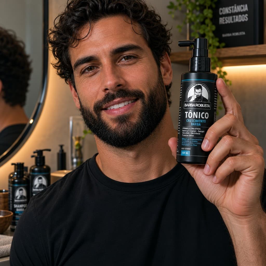 Produto Para Crescimento de Barba Tônico Barba Robusta