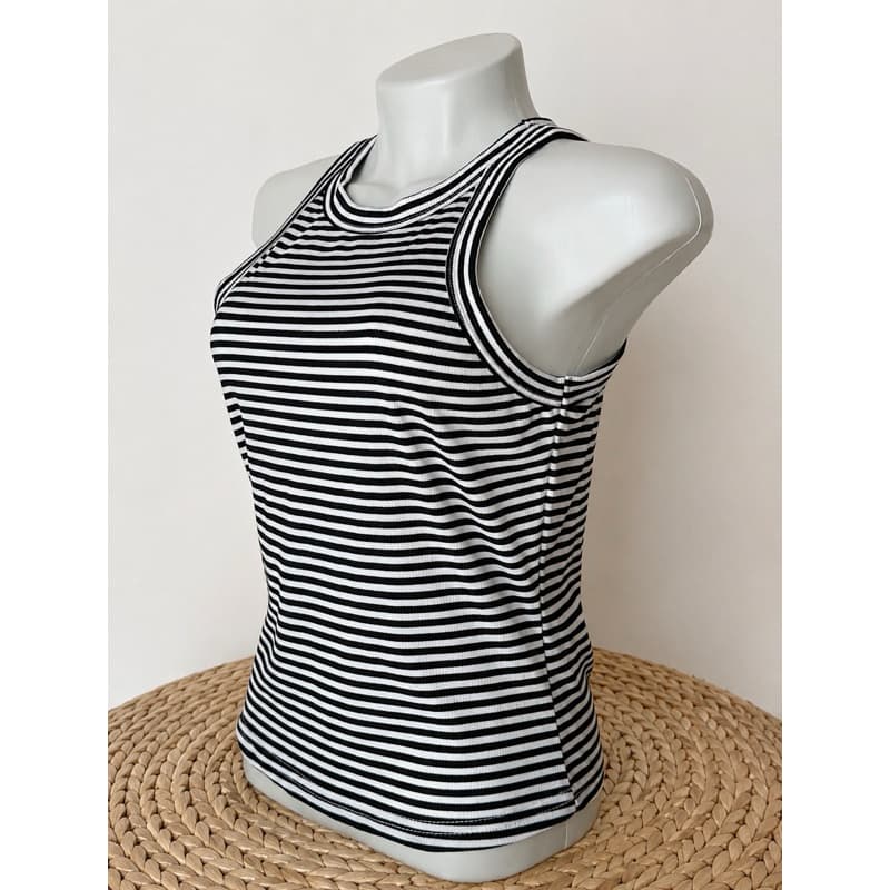 Regata feminina listrada casual viscose