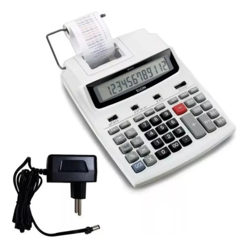 Calculadora Eletrônica E Impressora 12 Digitos Ma5121+ Fonte