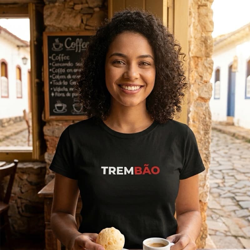 blusa T-shirt Trem Bom coleção Minas Gerais unissex