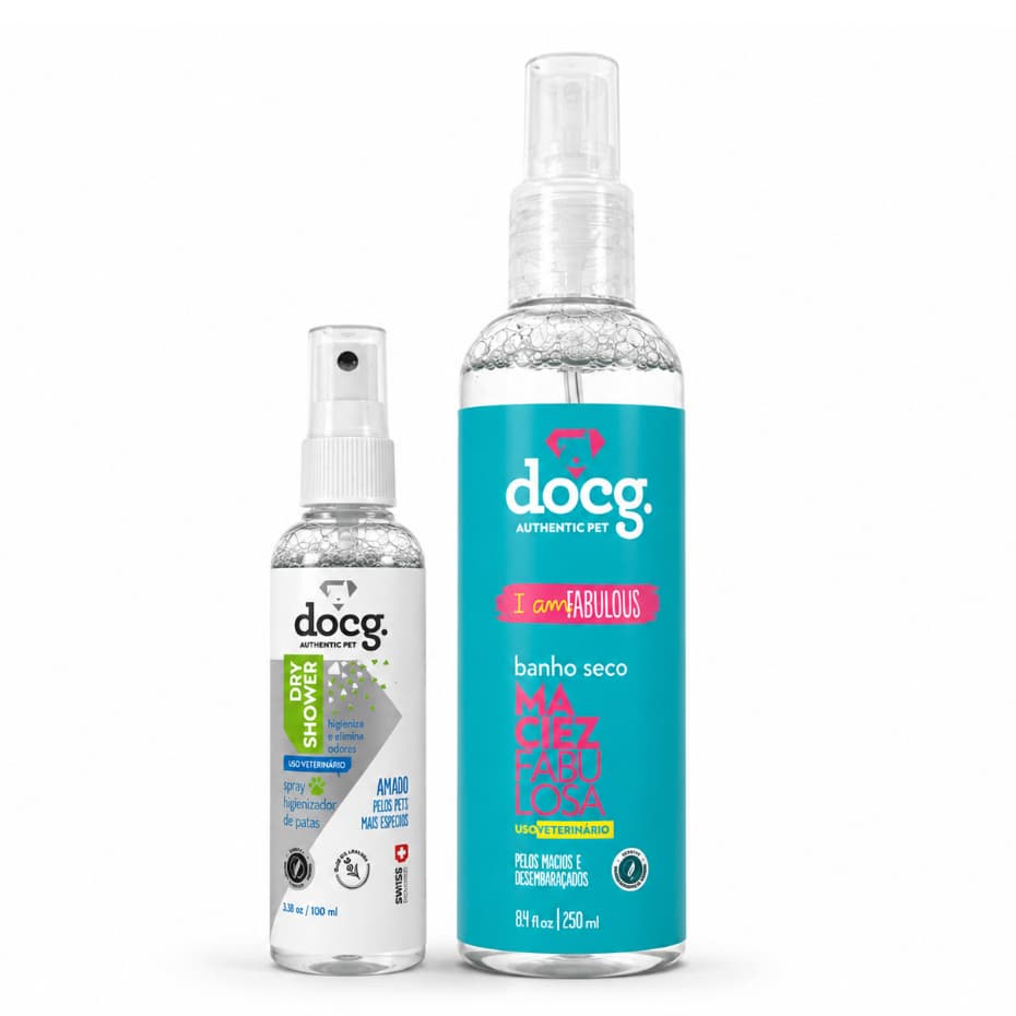 Kit Banho Seco DOCG I Am Fabulous + Higienizador de Patas Dry Shower
