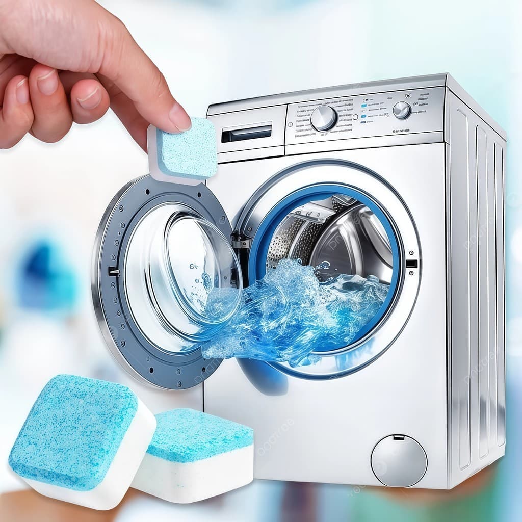 Kit Limpador Pastilha de máquina de lavar roupa Limpeza Profunda, Remove Manchas e Bactérias Fácil e Rápido