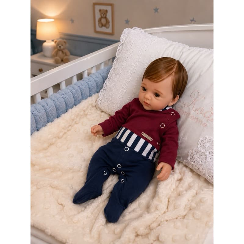 bebe reborn silicone solido mama faz xixi chupeta de verdade super molinho menino luan 34 cm original