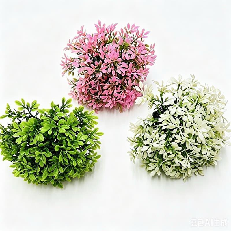 kit 3 mini planta artificial meia lua