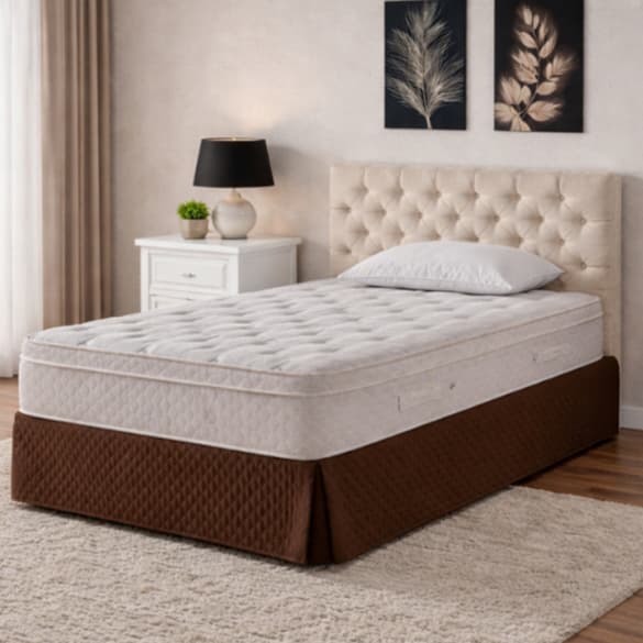 Saia Box Matelada Solteiro Protetor De Cama (Serve Para Box Baú)