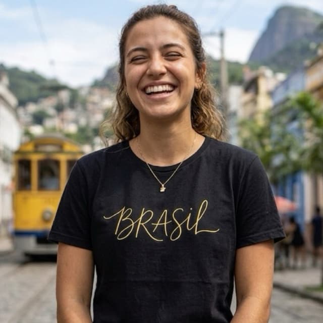 camiseta Brasil elegante na Copa casual unissex