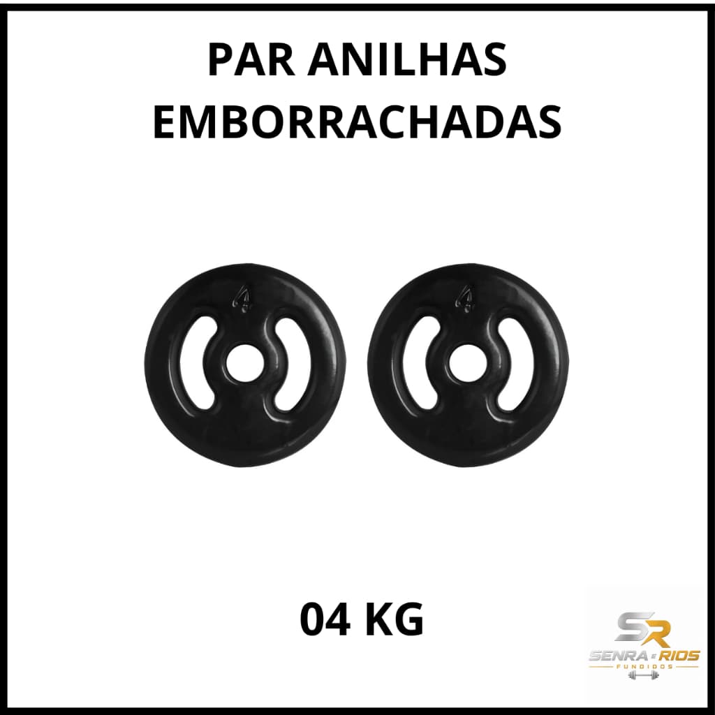 Par Anilha Emborrachada 04 KG Treino Academia