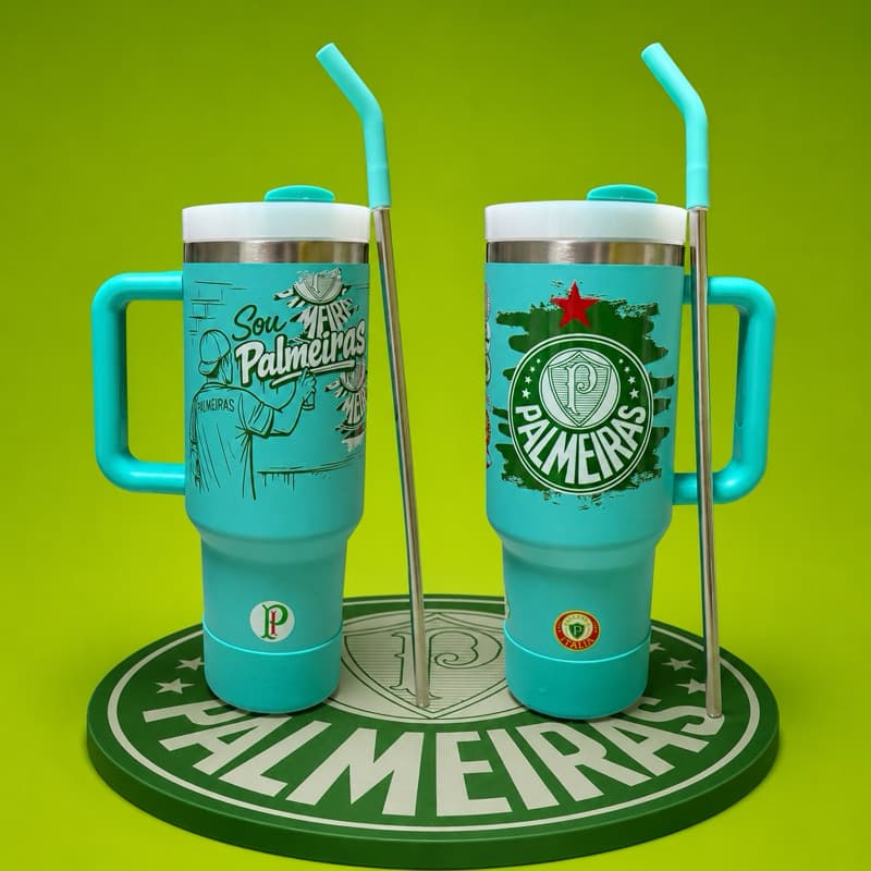 Copo Garrafa inox 1200ml, Personalizado Torcida palmeiras Premium