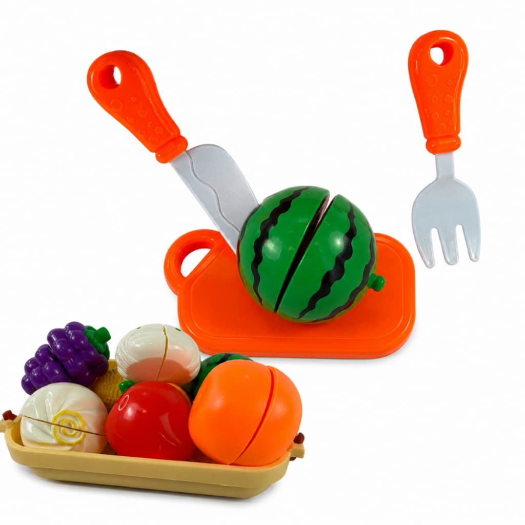 Cesta Frutas Legumes Brinquedo Infantil Interativo 19 Peças Castela
