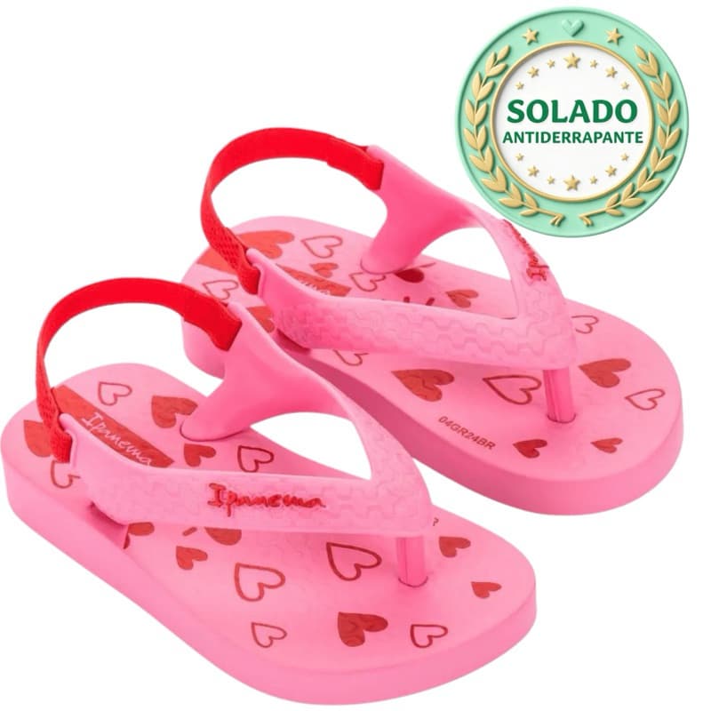Chinelo infantil menina, Ipanema baby Classic, chinelo com elástico