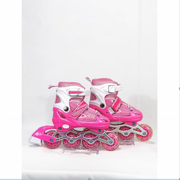 Patins Inline Ajustavel Com Luz De Led. Com OU SEM Kit Protecao Varias Cores E Tamanhos disponiveis