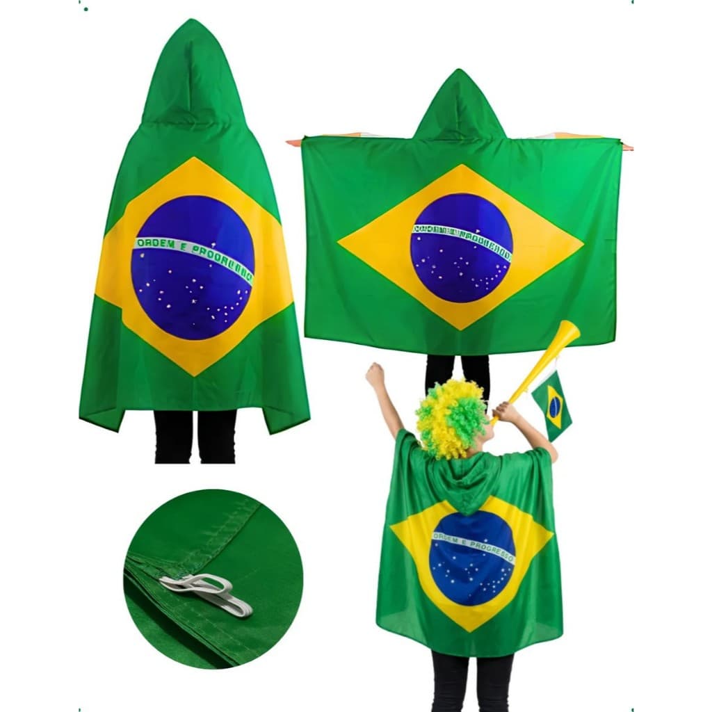 Bandeira Brasil 90x150 Body Flag Capa Capuz Vestir Torcedor Adicionar aos favoritos 11% OFF R 34 , 90