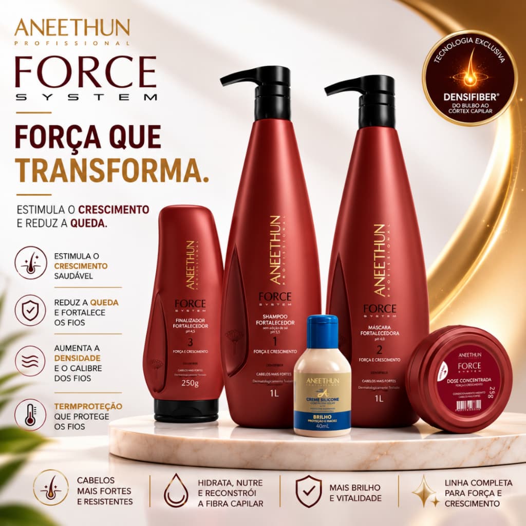 Kit Aneethun Force Profissional Força e Estimula Crescimento com Dose Fortalecedora (1l/kg)