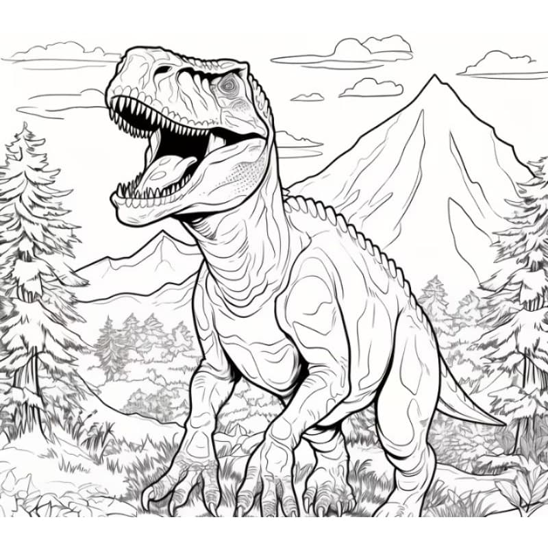 Desenhos para Colorir Atividade para Férias Mundo dos Dinossauros Infantil
