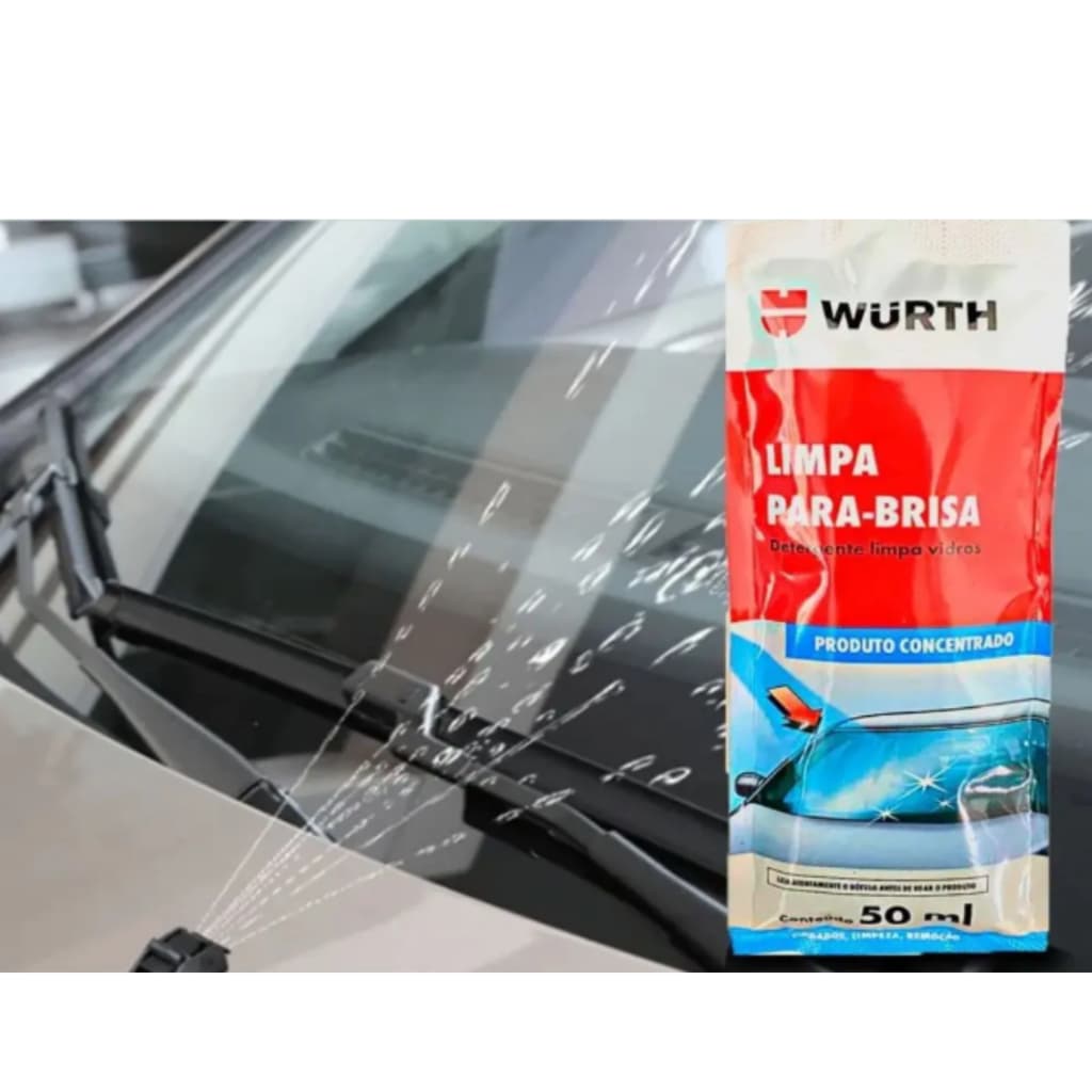 4 Limpa Para-Brisas Würth Sache de 50ml para Vidros Automotivos