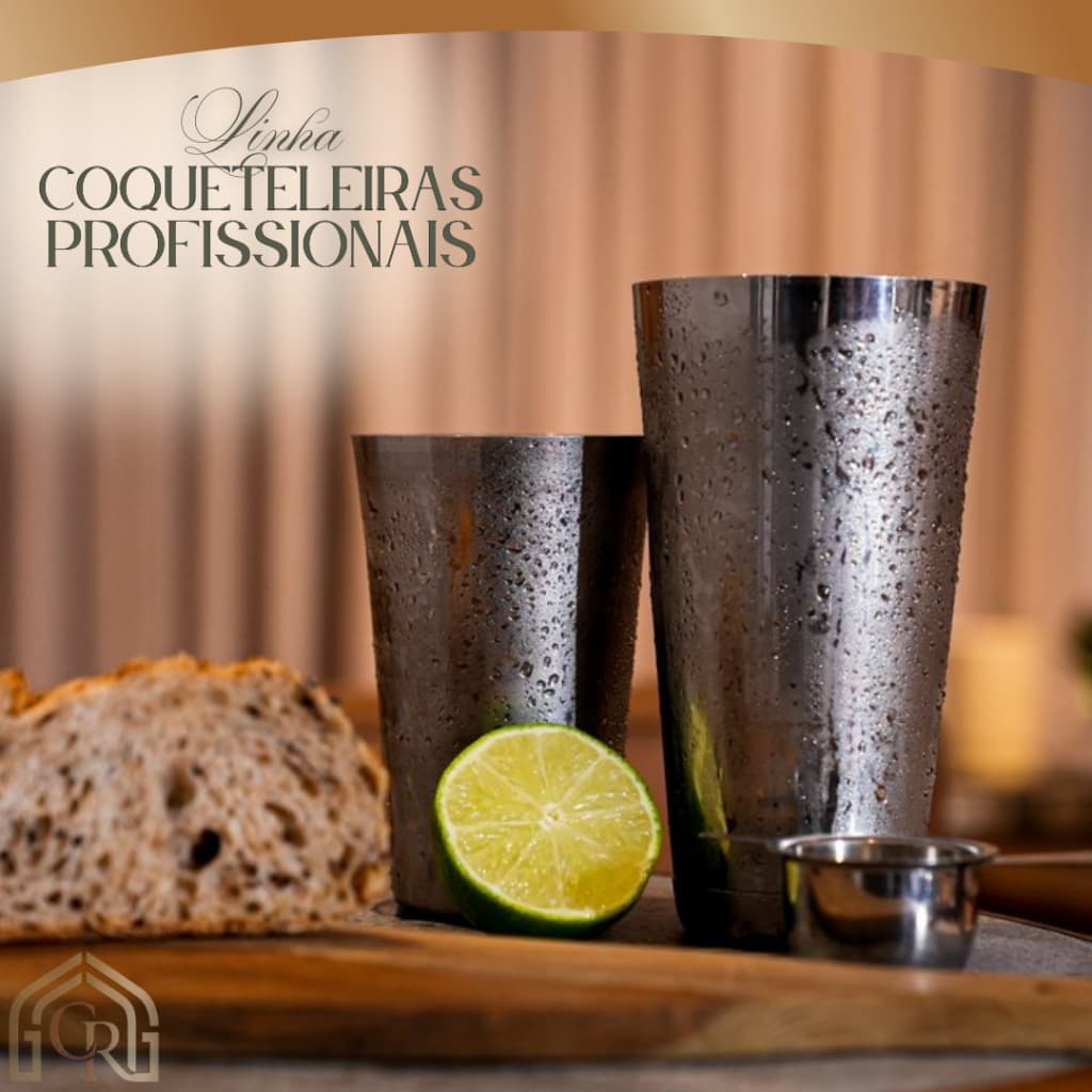 Coqueteleira Inox Profissional 820ml Boston Capacidade Alta Facilidade Uso Bar