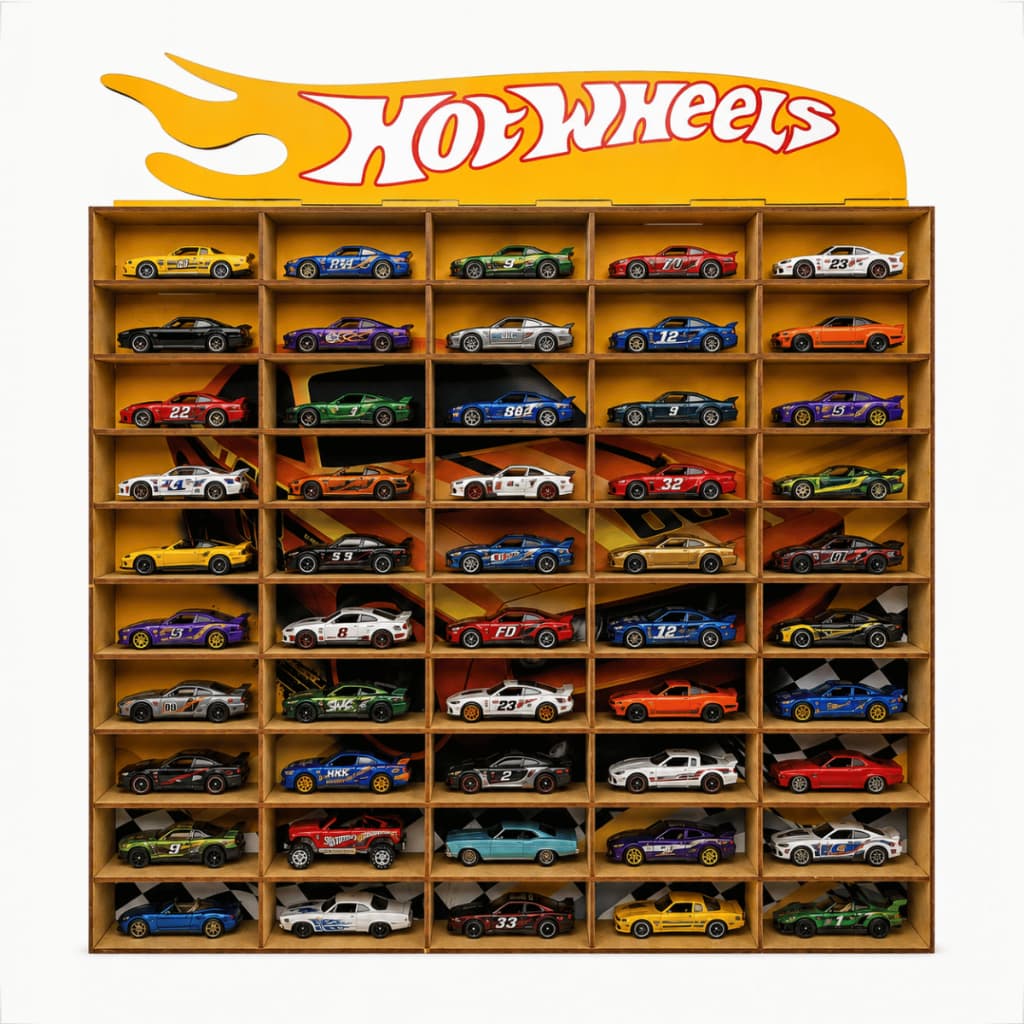 Expositor Carrinhos Hotwheels Em Madeira Mdf