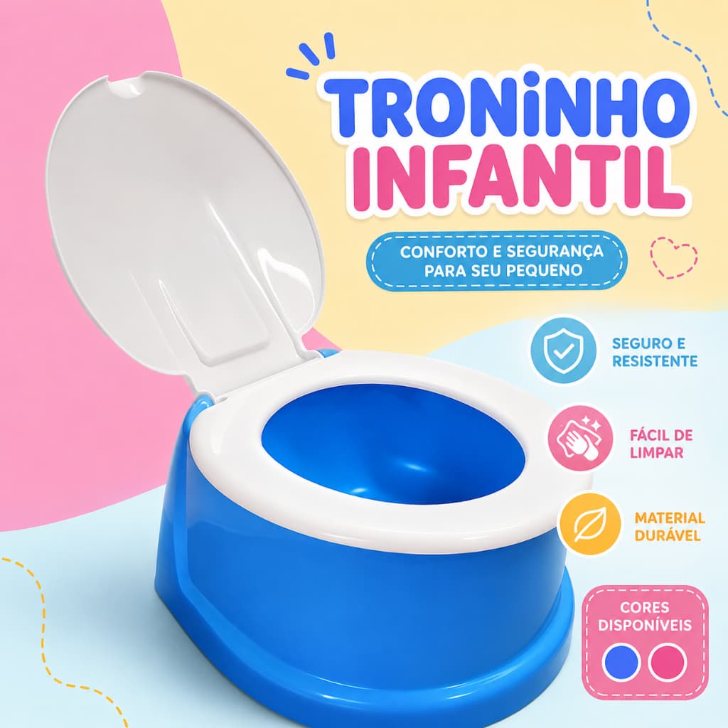 Troninho Infantil Com Tampa Redutor De Assento Infantil Penico Infantil Para Desfraude