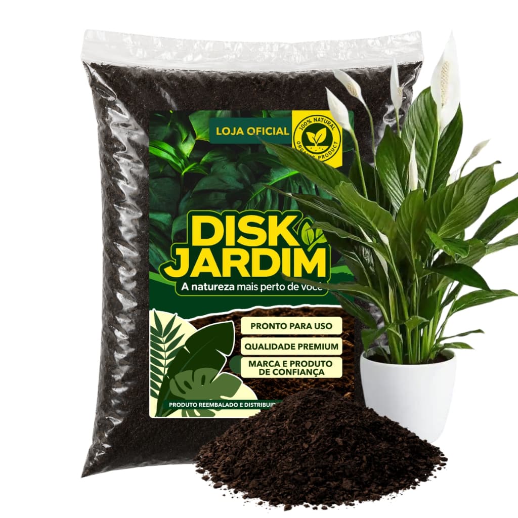 Terra Vegetal Adubada para Lírio da Paz Pronto Para Uso Jardim 2kg/5kg/10kg/20kg