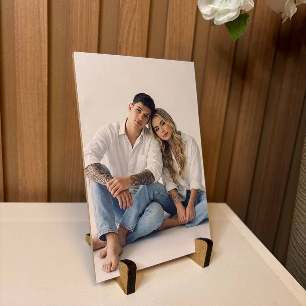Quadro quadrinho de mesa personalizado com sua foto