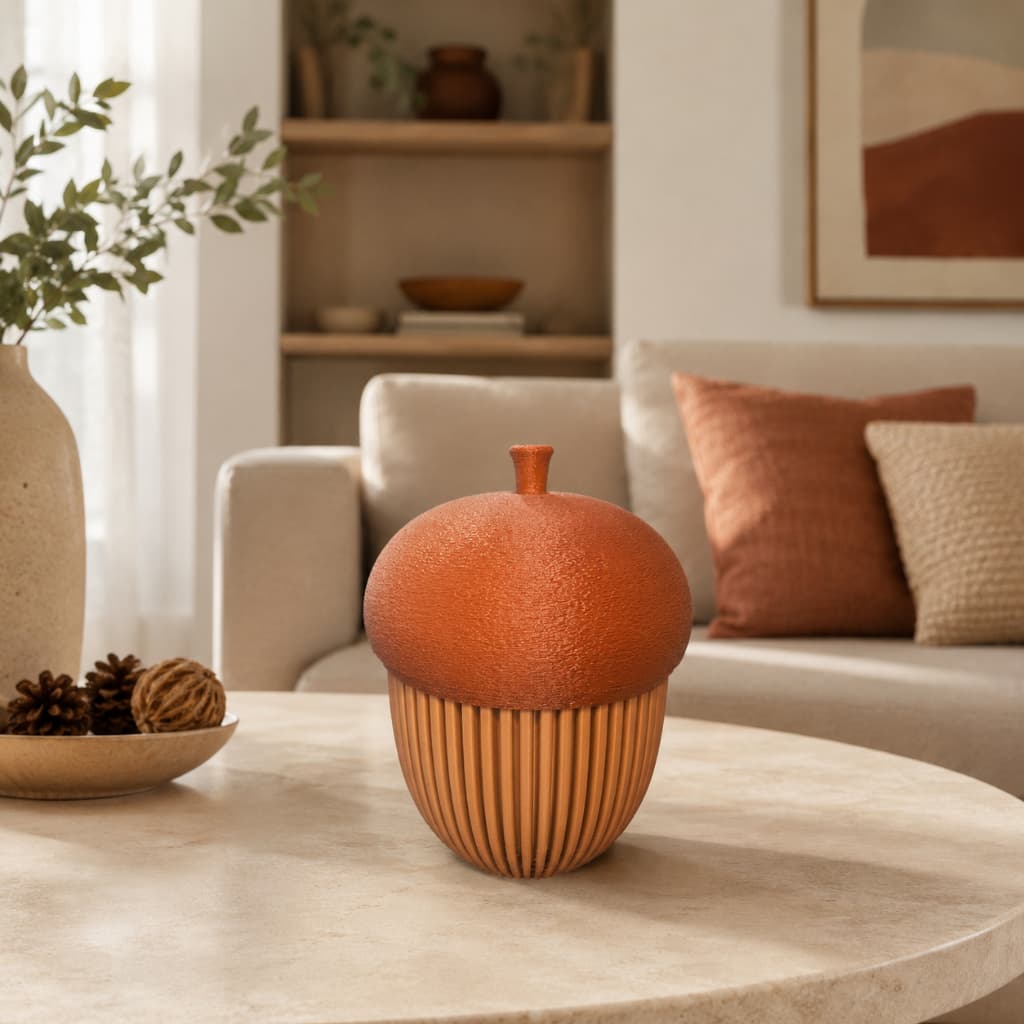 Pote em formato de nozes/ Decoração nozes / Peça decorativa