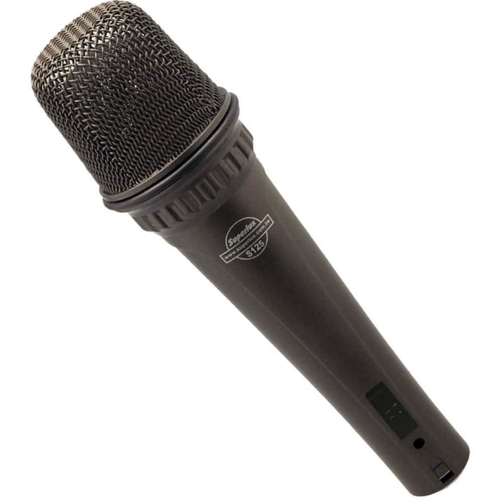 Microfone Condensador De Mão Superlux S125 Cardioide Profissional Com Fio Para Voz Estúdio E Live
