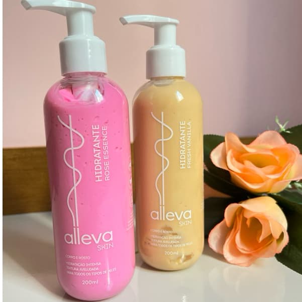 Hidratante Corpo e Rosto Alleva 200ml | Hidratação | Rápida Absorção | Pele Vitalizada