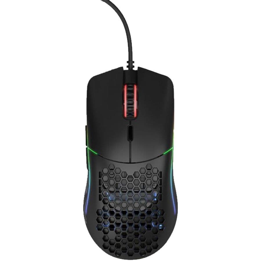 Mouse Gamer Glorious Model O Ambidestro RGB Ultra Leve 67g Com Fio Preto