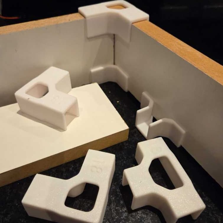 Kit Gabarito canto MDF 15mm esquadro Para Montagem Moveis Gavetas Nichos Caixas