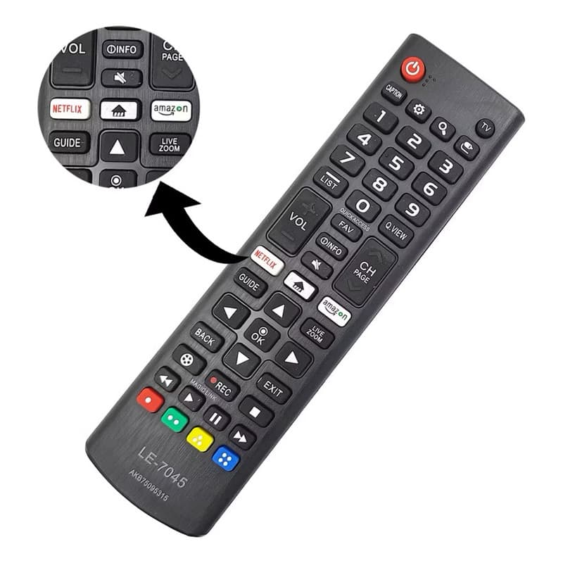 Controle Remoto Compatível com Smart TV LG - Com Botões Netflix e Amazon