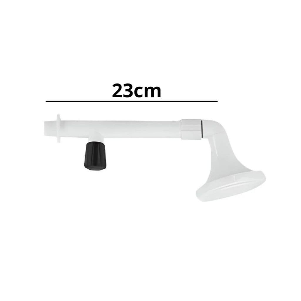 Chuveiro Plástico Branco 4" Frio - Braço 1/2" x 300mm